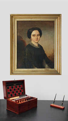 Неизвестный художник. Женский портрет в темном платье